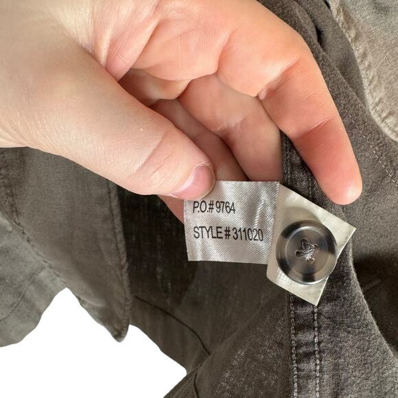 Carbon‎ 2 Cobalt Linen Cotton Hooded Jacket Taupe Large Lagenlook - Picture 6 of 7